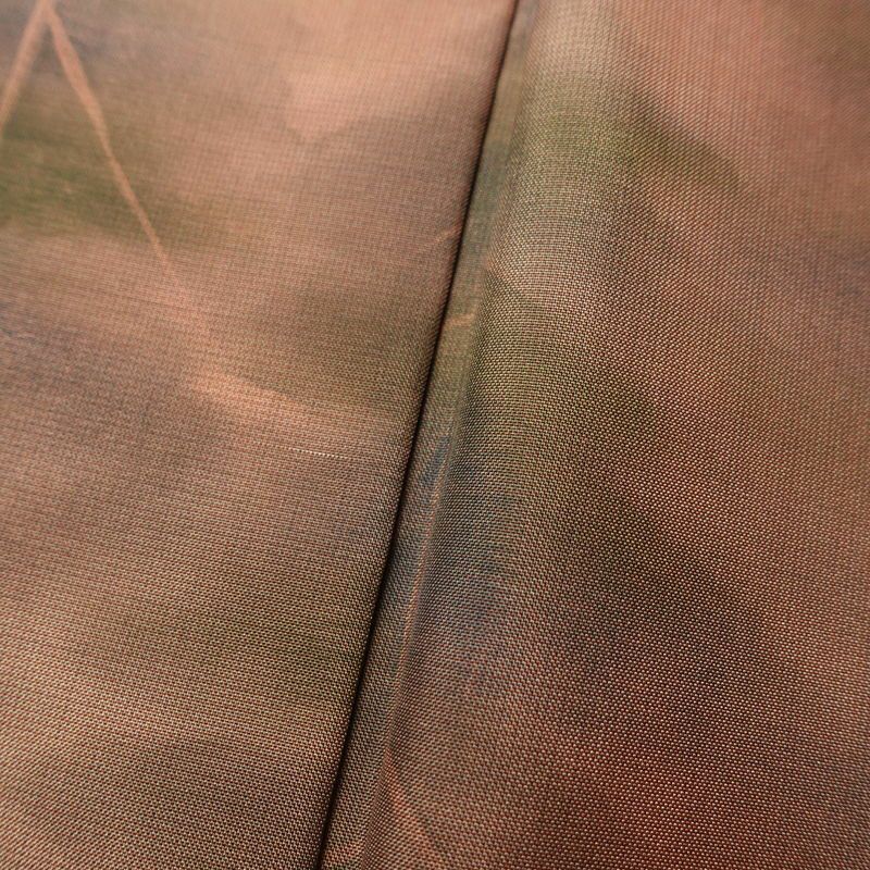 付け下げ 良品 落款入り 紬地 正絹 風景柄 袷仕立て 身丈155cm 裄丈64cm 一部しつけ糸付き フォーマル ぼかし 着物 橙_画像10