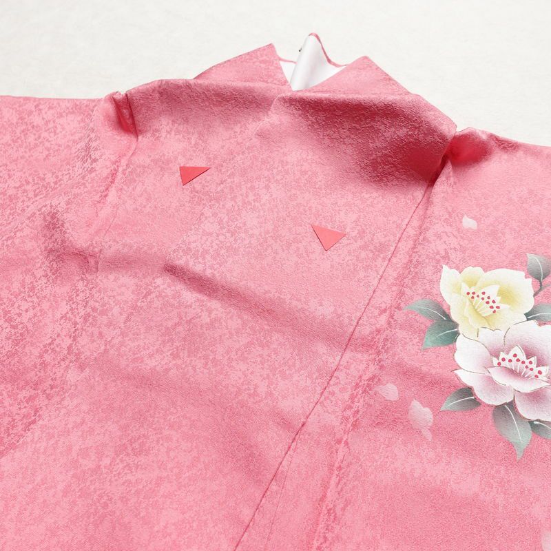 振袖 正絹 花柄 袷仕立て 身丈167.5cm 裄丈69cm 金彩 着物 二十歳 ピンク_画像15