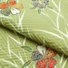 小紋 良品 ポリエステル 花柄 袷仕立て 身丈160cm 裄丈64cm 金彩 着物 緑・うぐいす色_画像20