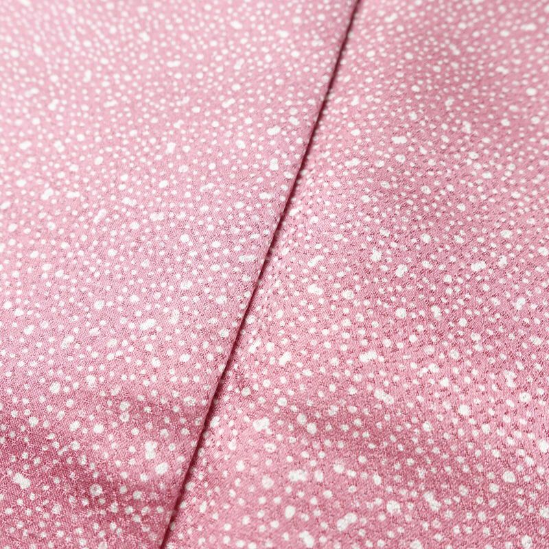 小紋 良品 しつけ糸付き 混紡 その他の柄 袷仕立て 身丈163cm 裄丈66cm 着物 ピンク_画像9