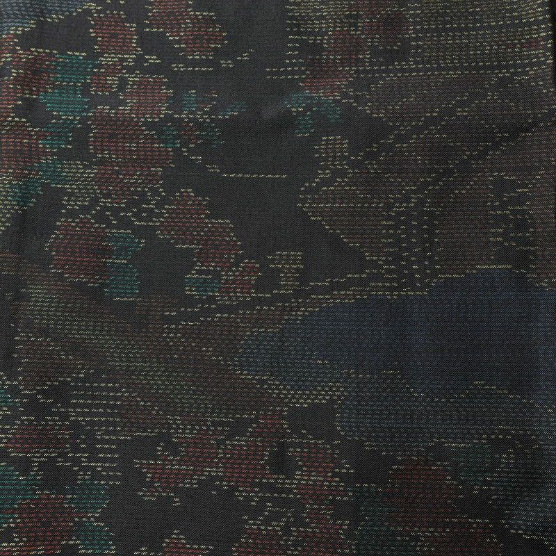 大島紬 良品 しつけ糸付き 正絹 証紙なし 風景柄 袷仕立て 身丈164cm 裄丈65cm 着物 多色使い_画像6