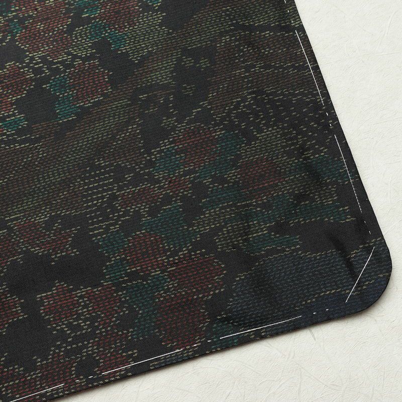 大島紬 良品 しつけ糸付き 正絹 証紙なし 風景柄 袷仕立て 身丈164cm 裄丈65cm 着物 多色使い_画像15