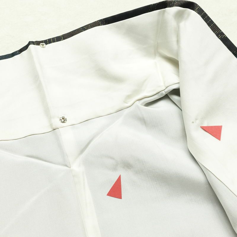 大島紬 良品 しつけ糸付き 正絹 証紙なし 風景柄 袷仕立て 身丈164cm 裄丈65cm 着物 多色使い_画像19