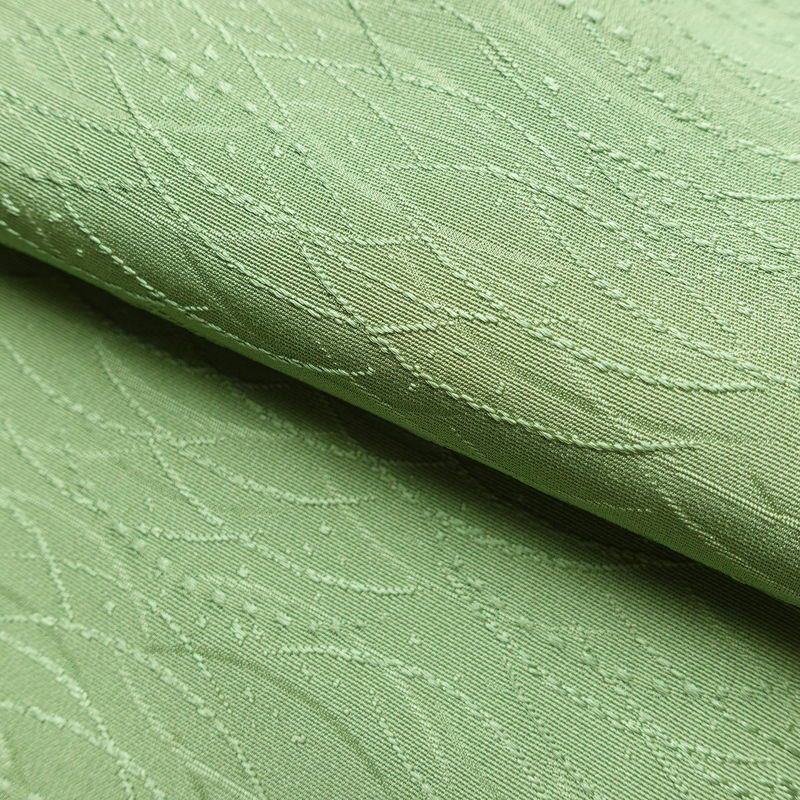 色無地 良品 しつけ糸付き 一つ紋付き 正絹 木の葉・植物柄 袷仕立て 身丈160cm 裄丈65cm フォーマル 着物 露芝 緑・うぐいす色_画像20