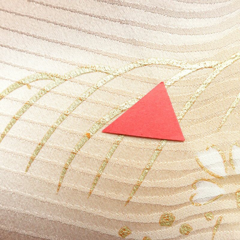 振袖 良品 正絹 花柄 袷仕立て 身丈155.5cm 裄丈65cm 箔 金彩 フォーマル 着物 ピンク_画像19