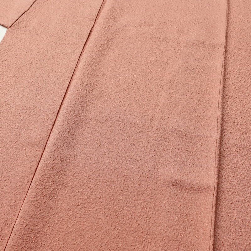 色無地 一つ紋付き 正絹 無地 袷仕立て 身丈150.5cm 裄丈63cm フォーマル 着物 ピンク_画像5