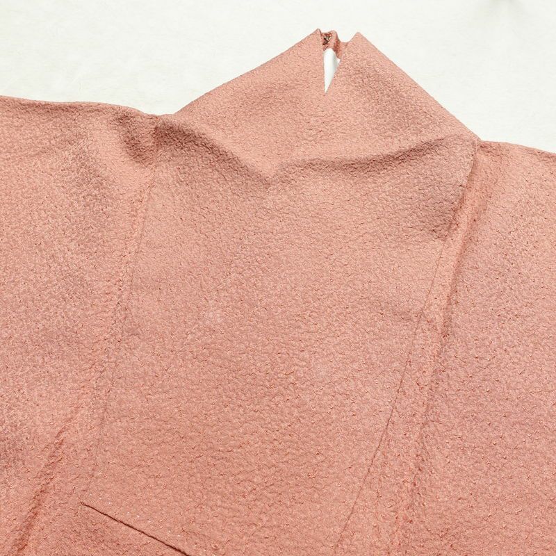 色無地 一つ紋付き 正絹 無地 袷仕立て 身丈150.5cm 裄丈63cm フォーマル 着物 ピンク_画像16