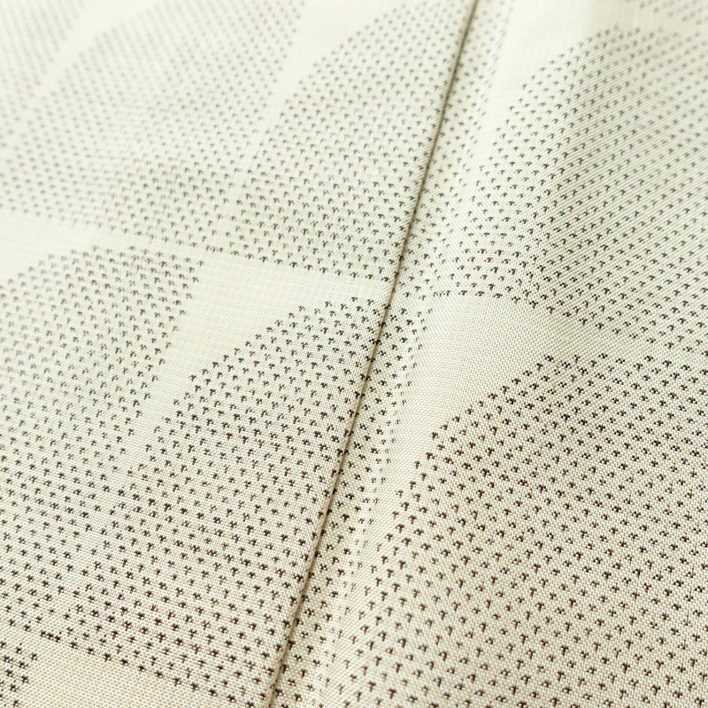 大島紬 付下 良品 証紙なし しつけ糸付き 正絹 幾何学柄・抽象柄 袷仕立て 身丈163.5cm 裄丈65cm 着物 白_画像9