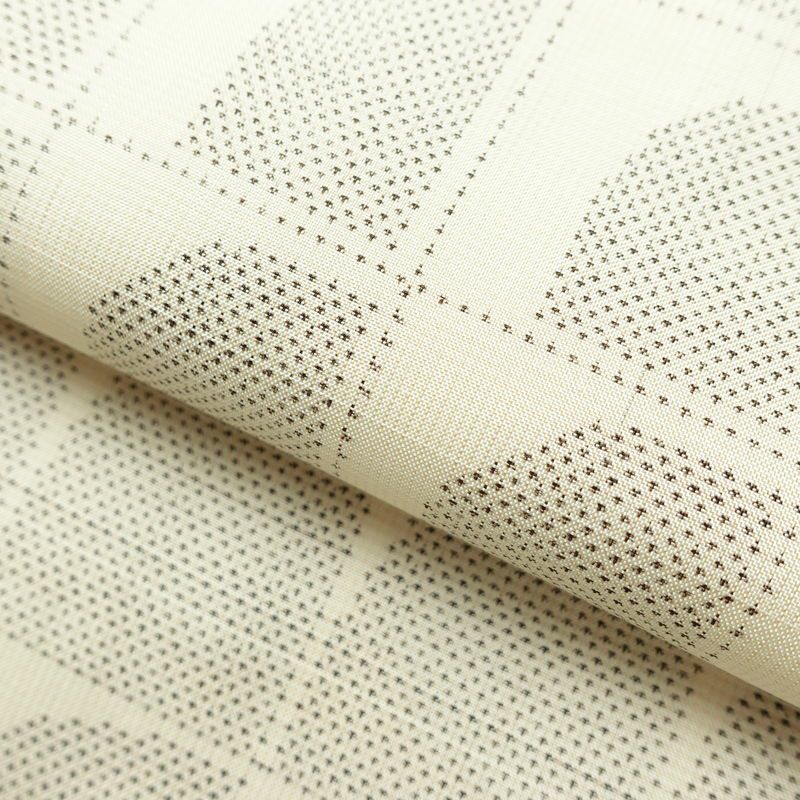 大島紬 付下 良品 証紙なし しつけ糸付き 正絹 幾何学柄・抽象柄 袷仕立て 身丈163.5cm 裄丈65cm 着物 白_画像20