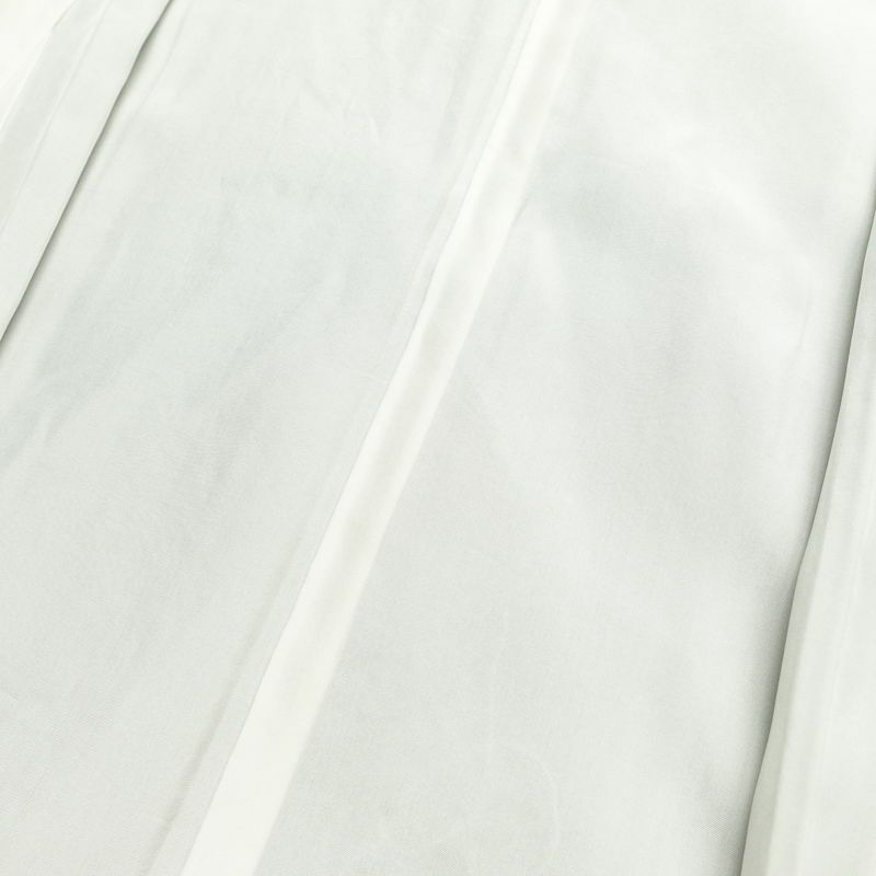 紬 良品 正絹 木の葉・植物柄 袷仕立て 身丈161cm 裄丈68cm 着物 緑・うぐいす色_画像16