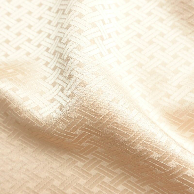 付け下げ 良品 しつけ糸付き 一つ紋付き 正絹 古典柄 袷仕立て 身丈170.5cm 裄丈68cm 箔 フォーマル 着物 扇面 ピンク_画像21