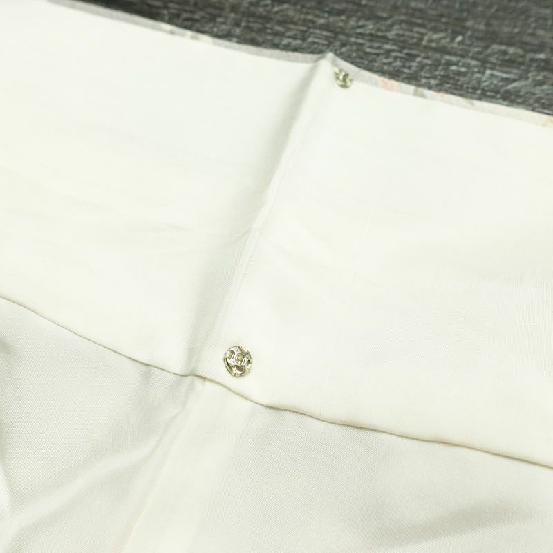 小紋 良品 正絹 花柄 袷仕立て 身丈156cm 裄丈64.5cm 箔 ピンク_画像17