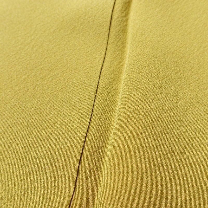 色無地 一つ紋付き 正絹 無地 袷仕立て 身丈150.5cm 裄丈63cm フォーマル 着物 黄・黄土色_画像8