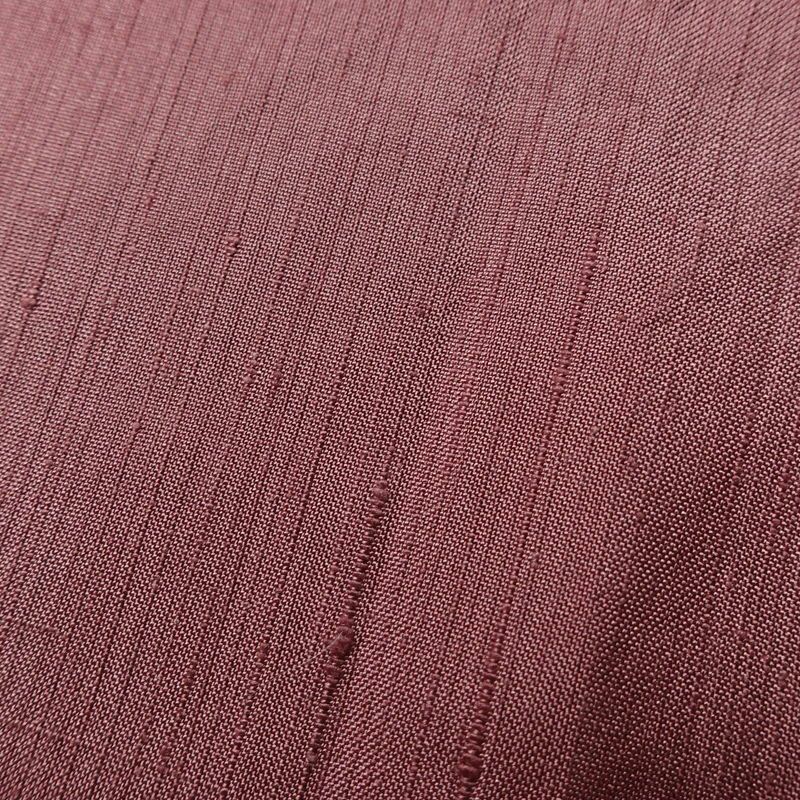 小紋 良品 紬地 絞り 正絹 幾何学柄・抽象柄 袷仕立て 身丈154.5cm 裄丈64cm 着物 紫・藤色_画像8