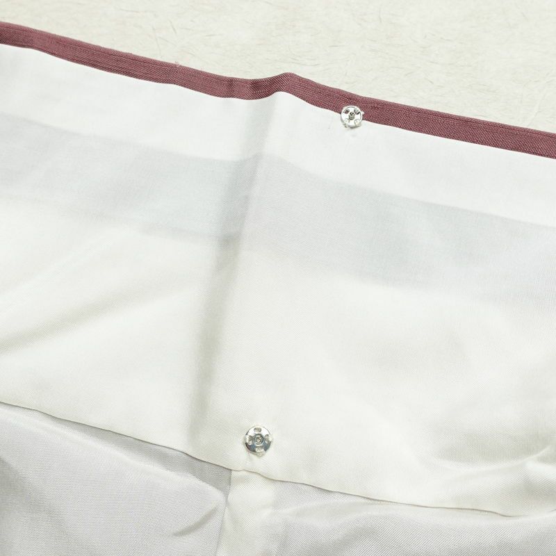 小紋 良品 紬地 絞り 正絹 幾何学柄・抽象柄 袷仕立て 身丈154.5cm 裄丈64cm 着物 紫・藤色_画像18