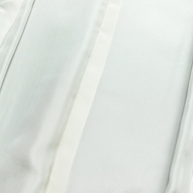 付け下げ スワトウ刺繍 相良刺繍 一つ紋付き 正絹 古典柄 袷仕立て 身丈152.5cm 裄丈65.5cm 刺繍 一部しつけ糸付き 金糸 フォーマル 着物 グレー_画像19