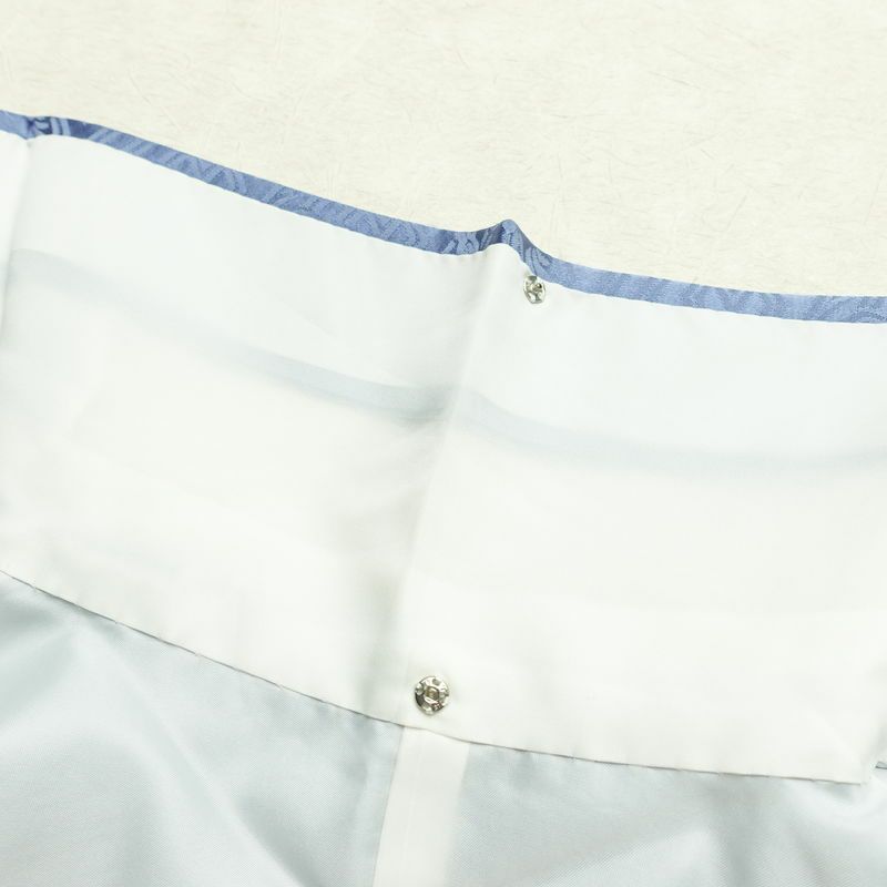 振袖 良品 落款入り 金駒刺繍 正絹 花柄 袷仕立て 身丈166.5cm 裄丈67cm 箔 金彩 着物 青・紺_画像21