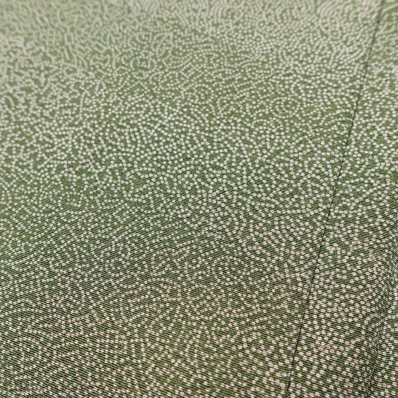 小紋 良品 縮緬 一つ紋付き 江戸小紋 正絹 古典柄 袷仕立て 身丈160.5cm 裄丈69.5cm 共八掛 着物 緑・うぐいす色_画像8