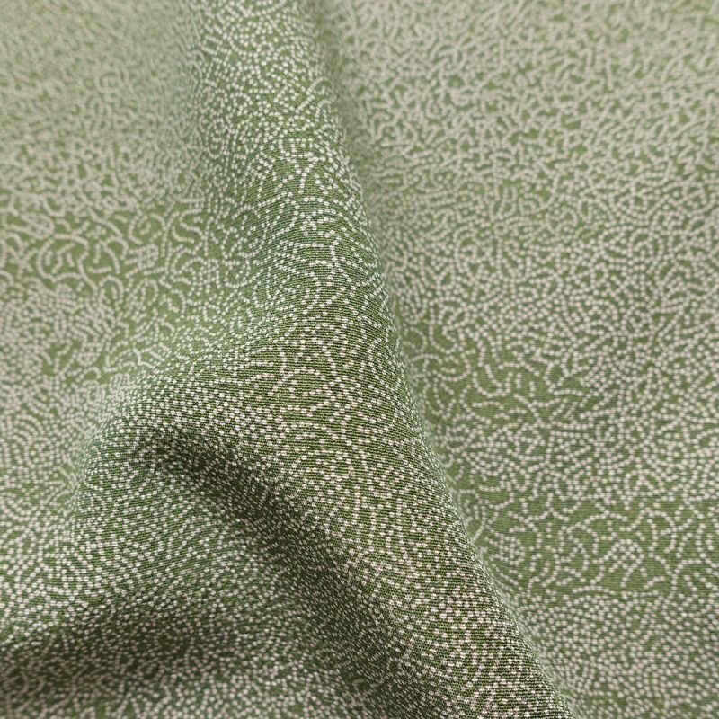 小紋 良品 縮緬 一つ紋付き 江戸小紋 正絹 古典柄 袷仕立て 身丈160.5cm 裄丈69.5cm 共八掛 着物 緑・うぐいす色_画像21