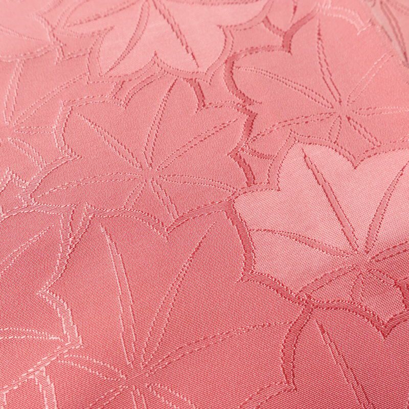 色無地 しつけ糸付き 一つ紋付き 正絹 木の葉・植物柄 袷仕立て 身丈161.5cm 裄丈64.5cm フォーマル 着物 ピンク_画像7