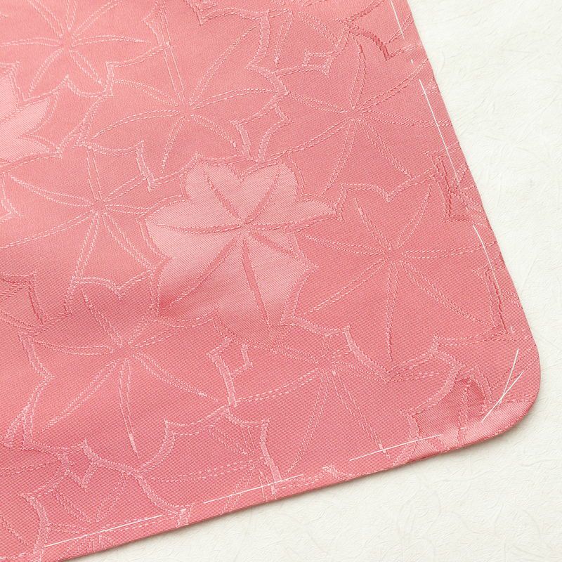 色無地 しつけ糸付き 一つ紋付き 正絹 木の葉・植物柄 袷仕立て 身丈161.5cm 裄丈64.5cm フォーマル 着物 ピンク_画像16