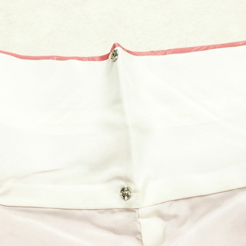 色無地 しつけ糸付き 一つ紋付き 正絹 木の葉・植物柄 袷仕立て 身丈161.5cm 裄丈64.5cm フォーマル 着物 ピンク_画像20