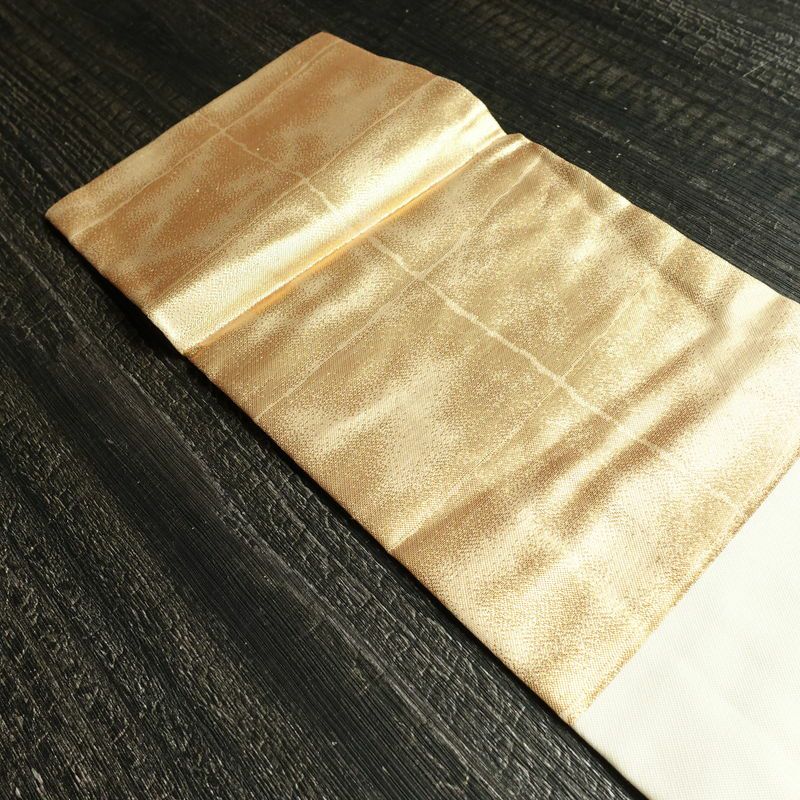 名古屋帯 太鼓柄 良品 金駒刺繍 正絹 古典柄 名古屋仕立て 箔 刺繍 金糸 帯 金・銀_画像17