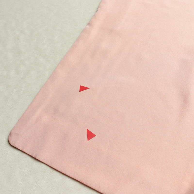 訪問着 良品 縮緬 正絹 花柄 袷仕立て 身丈162.5cm 裄丈66.5cm 金彩 フォーマル 着物 ピンク_画像13