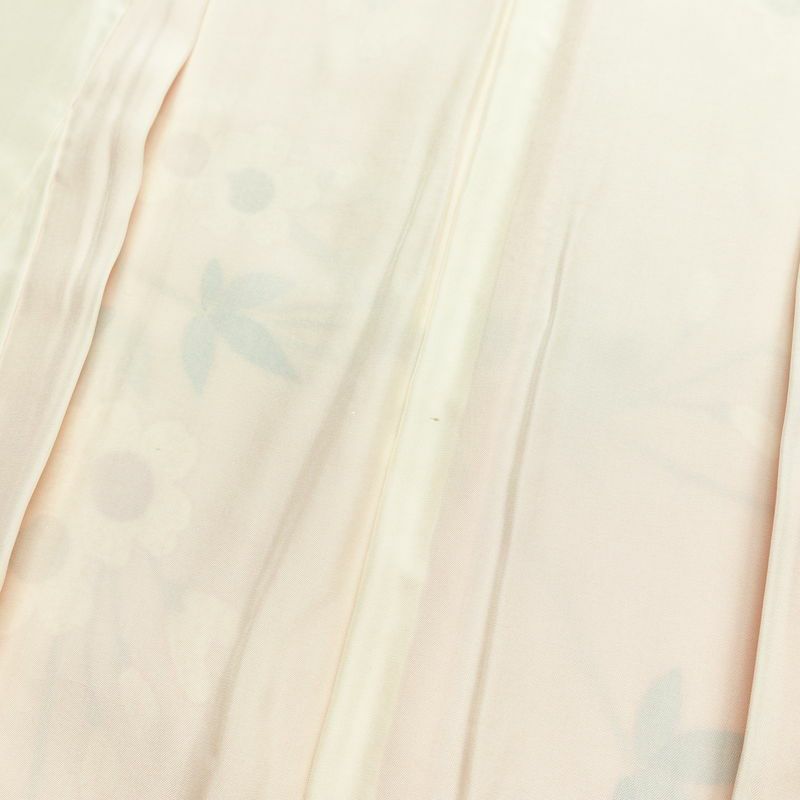 訪問着 良品 縮緬 正絹 花柄 袷仕立て 身丈162.5cm 裄丈66.5cm 金彩 フォーマル 着物 ピンク_画像20