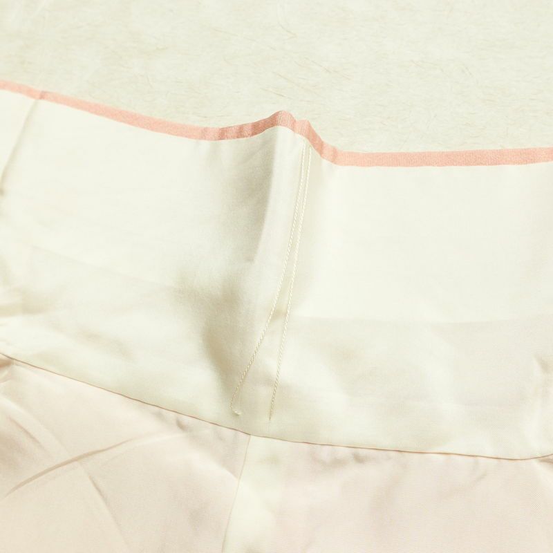 訪問着 良品 縮緬 正絹 花柄 袷仕立て 身丈162.5cm 裄丈66.5cm 金彩 フォーマル 着物 ピンク_画像21