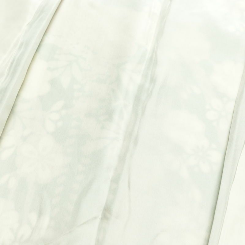 振袖 良品 正絹 木の葉・植物柄 袷仕立て 身丈163.5cm 裄丈69cm 箔 金彩 フォーマル 着物 緑・うぐいす色_画像20