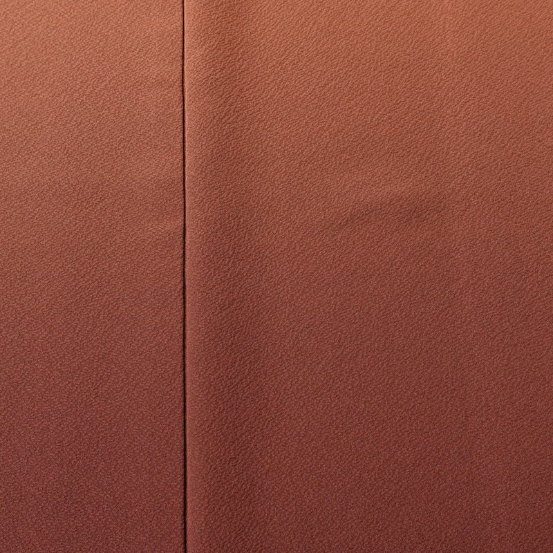 色無地 美品 しつけ糸付き 縮緬 一つ紋付き 正絹 その他の柄 袷仕立て 身丈167cm 裄丈66cm 共八掛 着物 茶_画像6