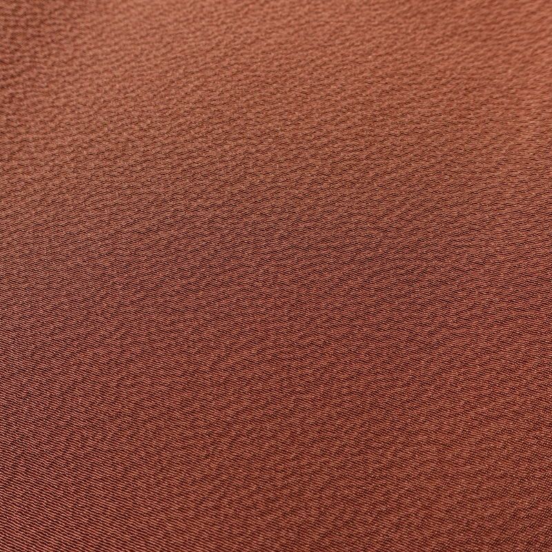 色無地 美品 しつけ糸付き 縮緬 一つ紋付き 正絹 その他の柄 袷仕立て 身丈167cm 裄丈66cm 共八掛 着物 茶_画像7