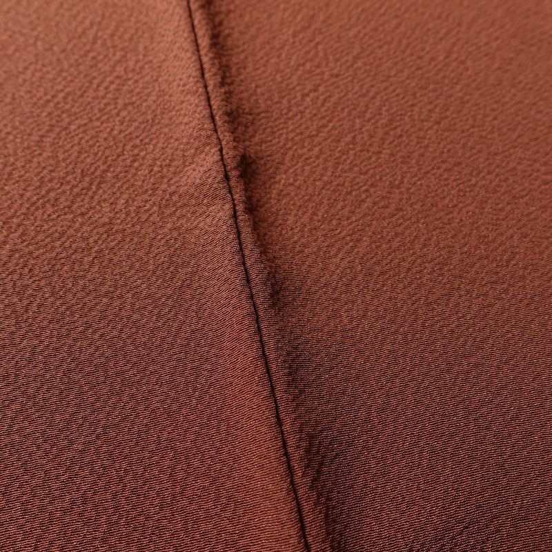 色無地 美品 しつけ糸付き 縮緬 一つ紋付き 正絹 その他の柄 袷仕立て 身丈167cm 裄丈66cm 共八掛 着物 茶_画像9