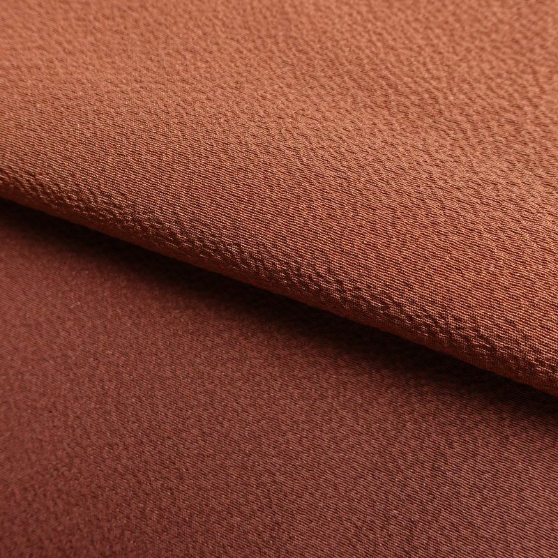 色無地 美品 しつけ糸付き 縮緬 一つ紋付き 正絹 その他の柄 袷仕立て 身丈167cm 裄丈66cm 共八掛 着物 茶_画像20