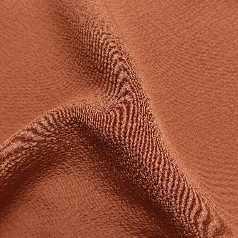 色無地 美品 しつけ糸付き 縮緬 一つ紋付き 正絹 その他の柄 袷仕立て 身丈167cm 裄丈66cm 共八掛 着物 茶_画像21