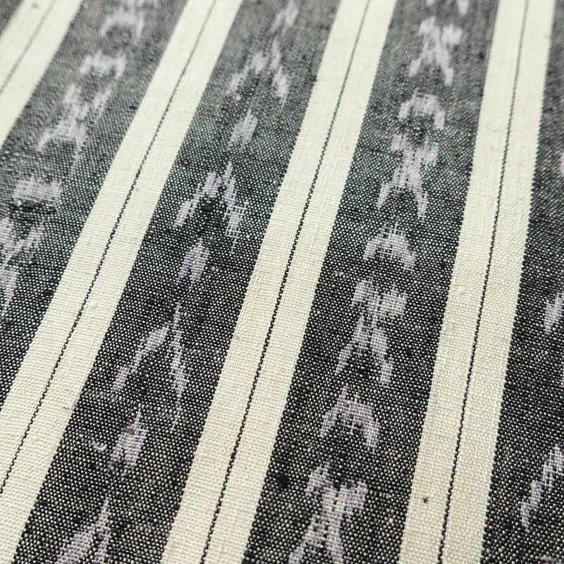 紬 良品 しつけ糸付き 正絹 縞柄・線柄 袷仕立て 身丈159.5cm 裄丈65.5cm 着物 グレー_画像7