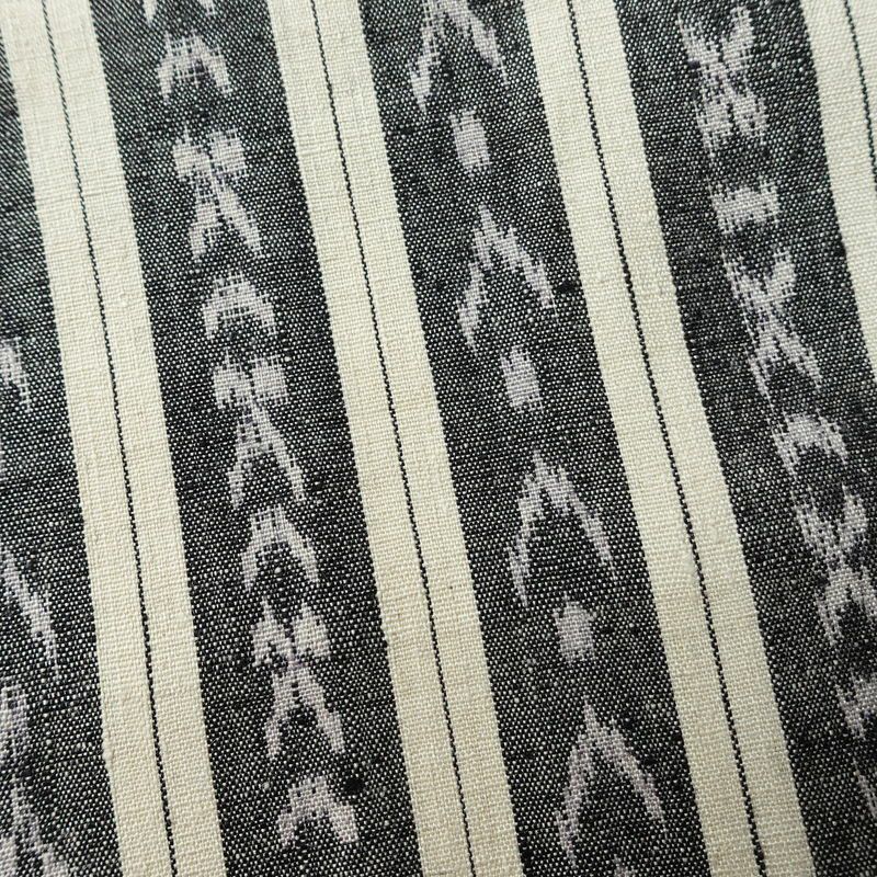 紬 良品 しつけ糸付き 正絹 縞柄・線柄 袷仕立て 身丈159.5cm 裄丈65.5cm 着物 グレー_画像8