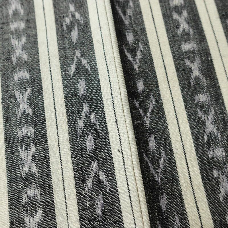 紬 良品 しつけ糸付き 正絹 縞柄・線柄 袷仕立て 身丈159.5cm 裄丈65.5cm 着物 グレー_画像10