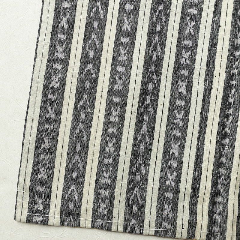 紬 良品 しつけ糸付き 正絹 縞柄・線柄 袷仕立て 身丈159.5cm 裄丈65.5cm 着物 グレー_画像12