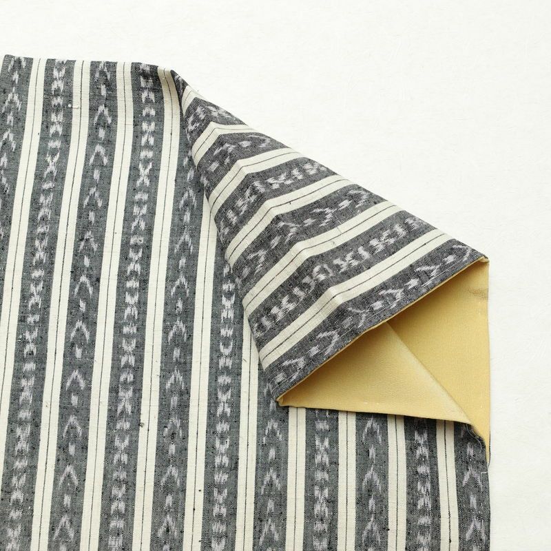 紬 良品 しつけ糸付き 正絹 縞柄・線柄 袷仕立て 身丈159.5cm 裄丈65.5cm 着物 グレー_画像14