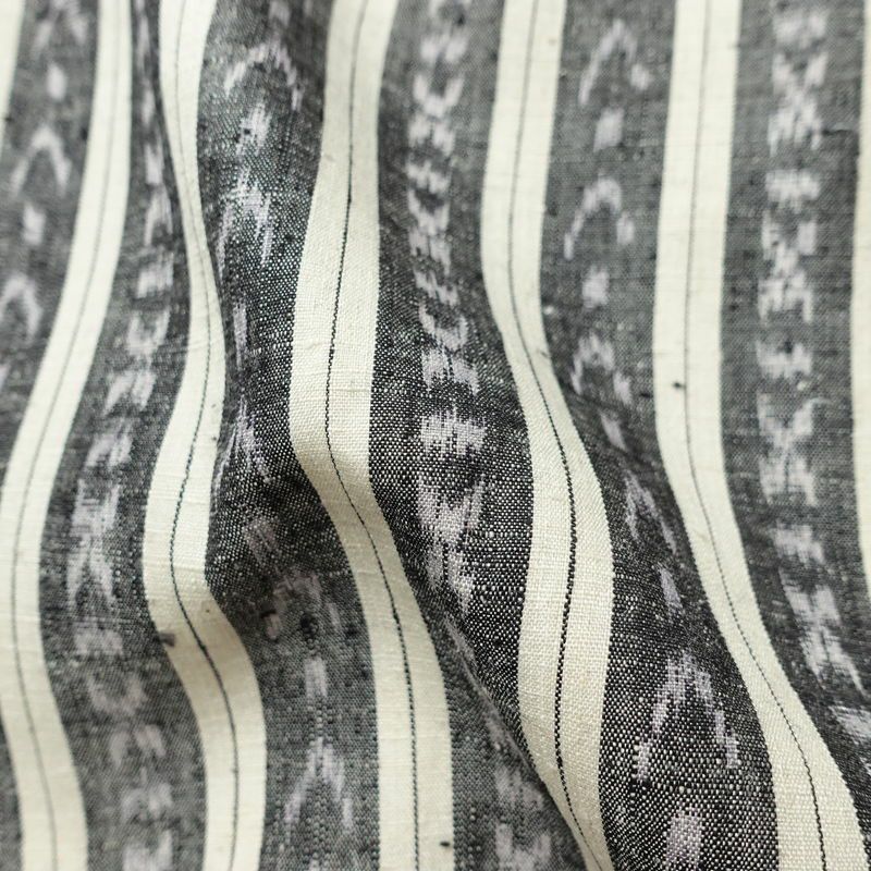 紬 良品 しつけ糸付き 正絹 縞柄・線柄 袷仕立て 身丈159.5cm 裄丈65.5cm 着物 グレー_画像21