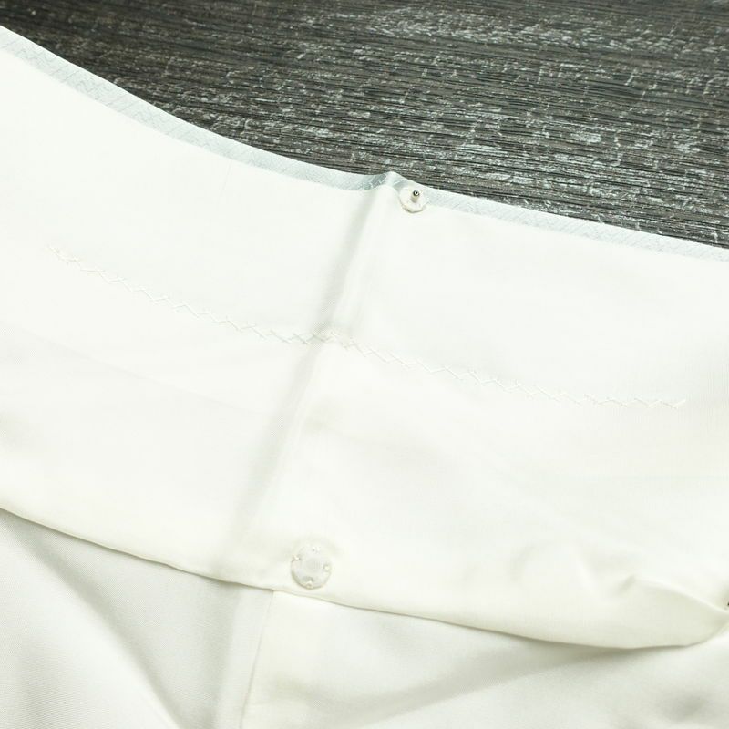 訪問着 美品 綸子 花柄 袷仕立て 身丈166.5cm 裄丈69.5cm 箔 一部しつけ糸付き フォーマル 着物 青・紺_画像19