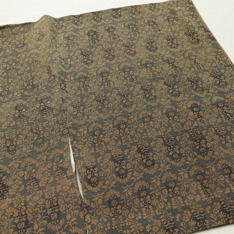 小紋 良品 縮緬 付下小紋 正絹 風景柄 袷仕立て 身丈160.5cm 裄丈67.5cm 着物 茶_画像15