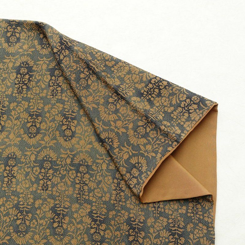 小紋 良品 縮緬 付下小紋 正絹 風景柄 袷仕立て 身丈160.5cm 裄丈67.5cm 着物 茶_画像16