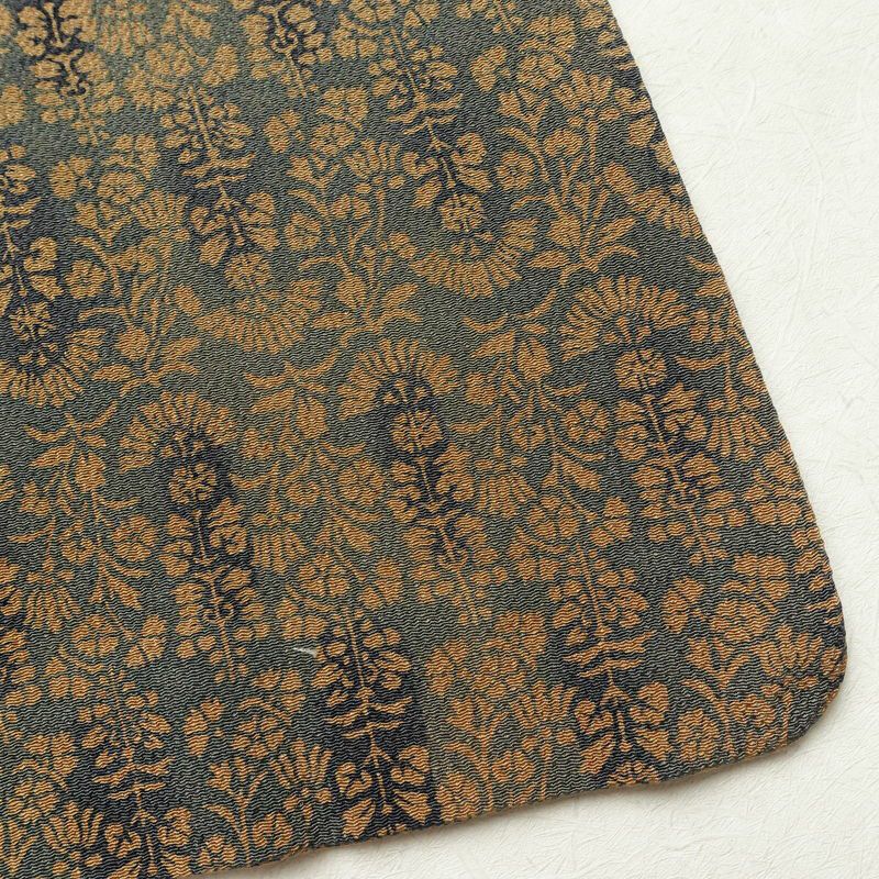 小紋 良品 縮緬 付下小紋 正絹 風景柄 袷仕立て 身丈160.5cm 裄丈67.5cm 着物 茶_画像17