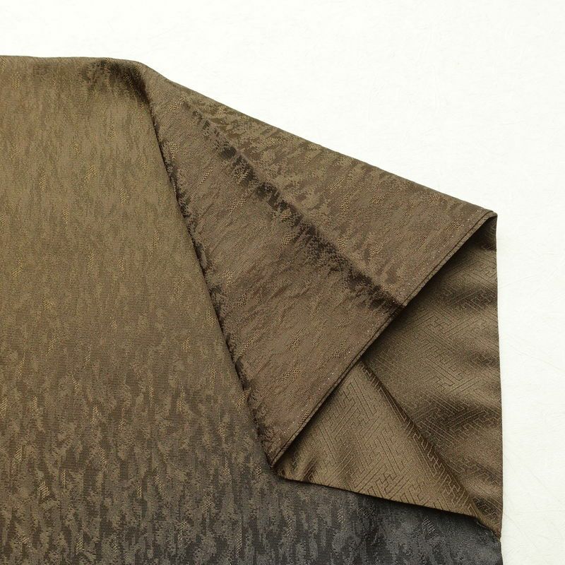 付け下げ 美品 正絹 その他の柄 袷仕立て 身丈165cm 裄丈67cm フォーマル 着物 緑・うぐいす色_画像15