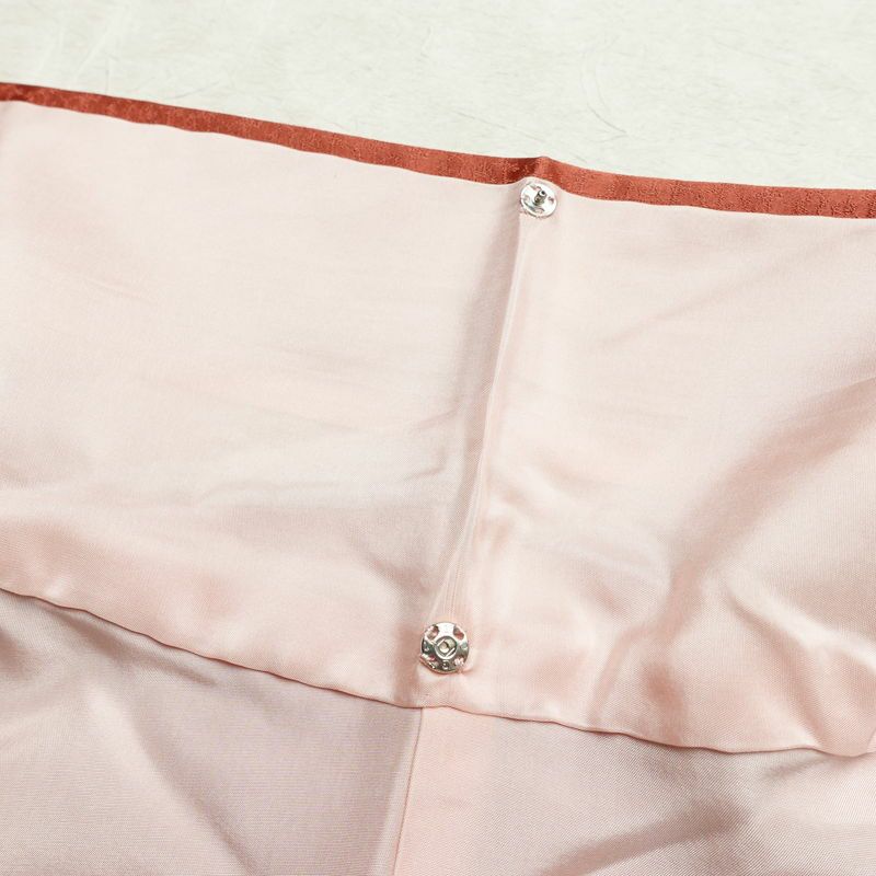 訪問着 良品 綸子 正絹 花柄 袷仕立て 身丈157.5cm 裄丈64cm 箔 フォーマル 紫・藤色_画像17