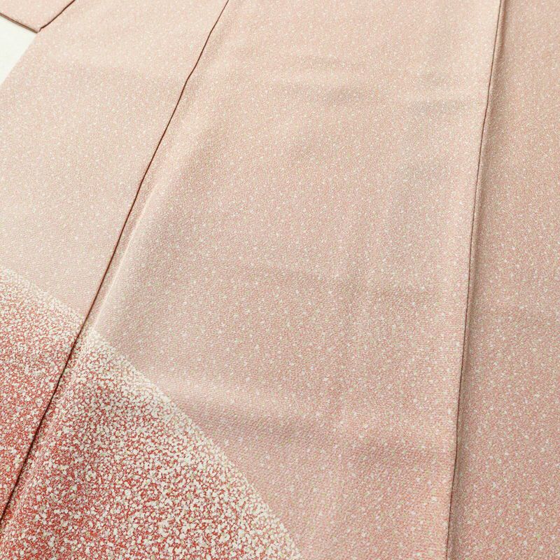 付け下げ 良品 縮緬 正絹 流水・波柄 袷仕立て 身丈169.5cm 裄丈69cm 共八掛 フォーマル 着物 ピンク_画像5