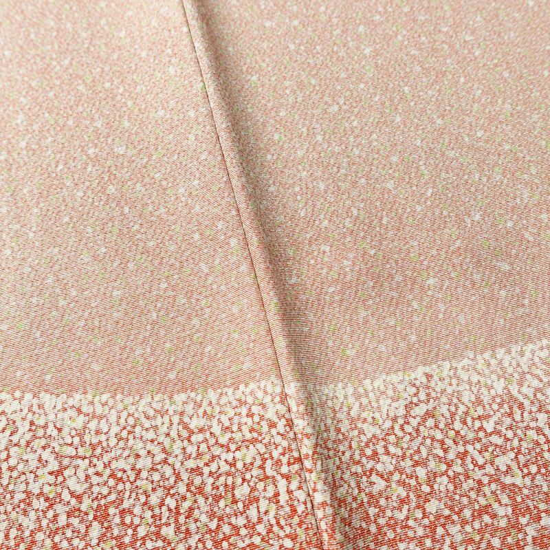 付け下げ 良品 縮緬 正絹 流水・波柄 袷仕立て 身丈169.5cm 裄丈69cm 共八掛 フォーマル 着物 ピンク_画像10